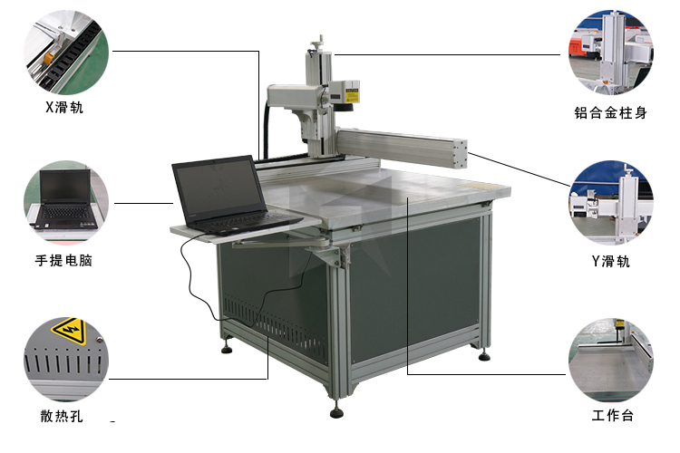 大幅面十字滑臺光纖激光打標機 大幅面十字滑臺光纖激光打標機